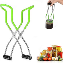 (As show, One size) Anti-Scald Jar Tongs with Non-Slip Handles, Jar Tongs, Glass Jar Lifter Stainless Steel 22.5 X 8.3cm,2024 Ping