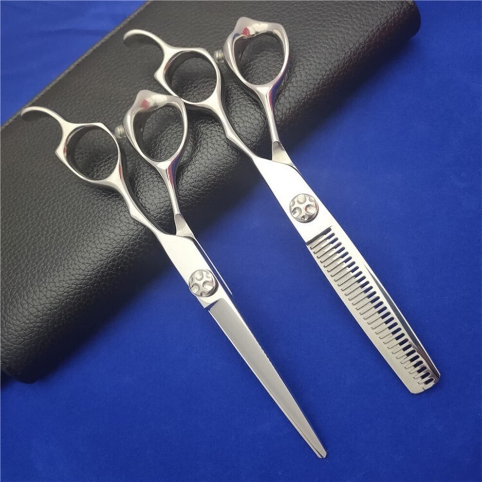 Professional Hair Cutting Scissors 6 Inch Japanese 440C Steel Barber Shears for Salon and Pet Grooming