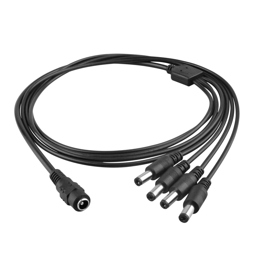 Dc Power Splitter Cable 3Ft 1 Female To 4 Male 5.5X2.1mm For Cctv Camera Adapter And Led Strip 9455672047265