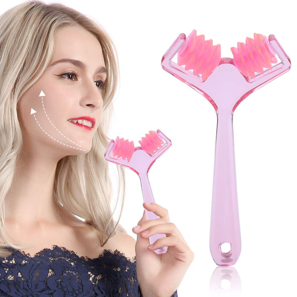 Face Roller and Chin Massager with Negative Ion Rollers for Facial Sculpting and Jawline Slimming