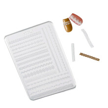 Nail Stamping Kit with Silicone Stamper, Floral Lace Plates, Fast Transfer, Reusable Design
