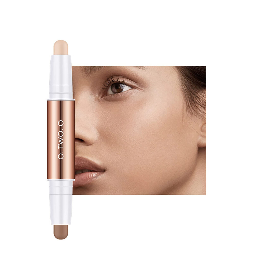 Contour Stick with Dual End Concealer, Waterproof 2 in 1 Face Highlight and Shading Makeup Stick