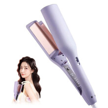 VShaped Ceramic Ionic Hair Curling Iron for LongLasting Beach Waves, Fast Heating, Purple