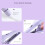 VShaped Ceramic Ionic Hair Curling Iron for LongLasting Beach Waves, Fast Heating, Purple 3