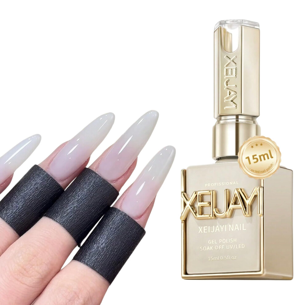 White Milky Gel Nail Polish 15Ml Â Sheer Uv Led Soak Off, Natural Translucent Quick Cure For French Manicure