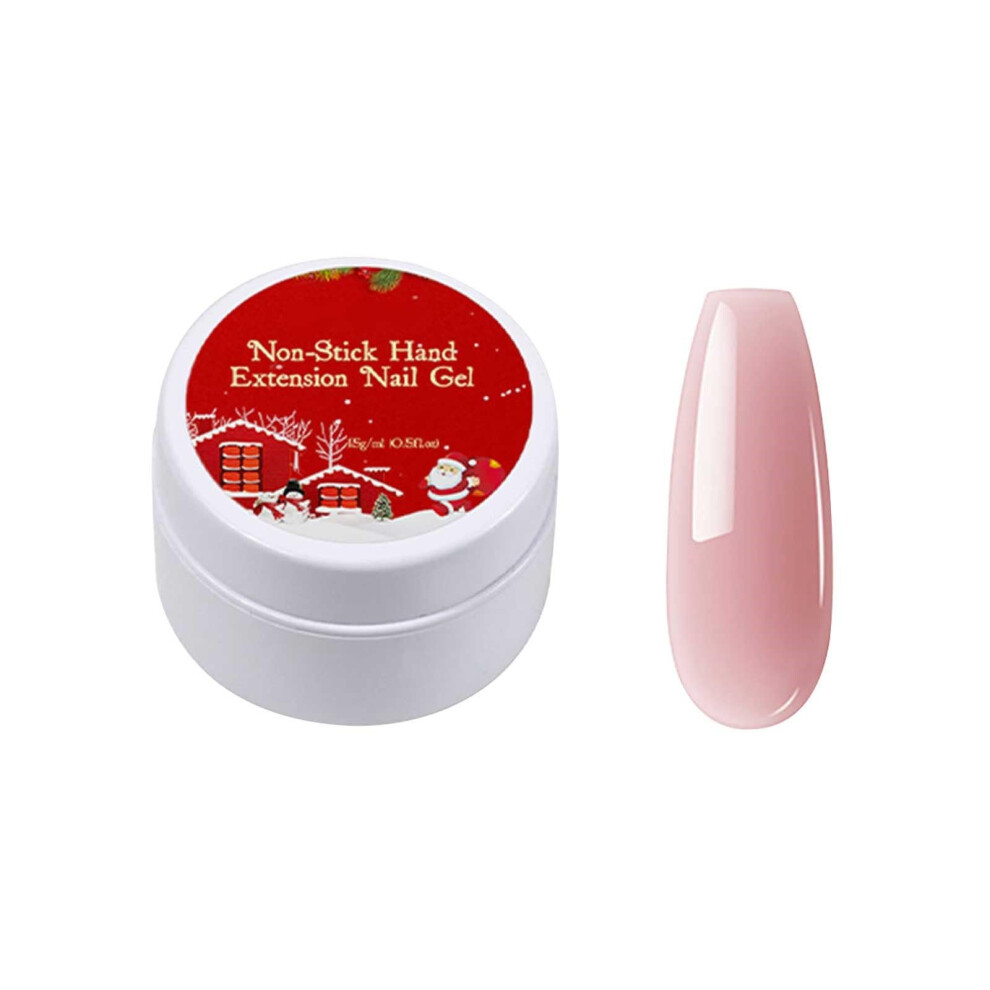 White Solid Builder Gel For Nail Extensions, Nonsticky Easy Sculpting, Clear/White/Nude, Quick Curing