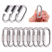 304 Stainless Steel Quick Link 1.57 Inch Heavy Duty Rustproof Chain Connector for Outdoor Use, 12 Pcs