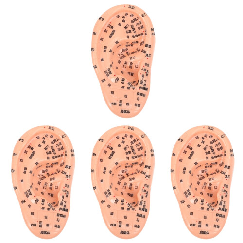 4Stk PVC Ohr Akupressur Massage Schokoladenfarbe 2