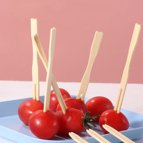 100Stk Bambus Dessert Picks Robust Für Sandwich 2