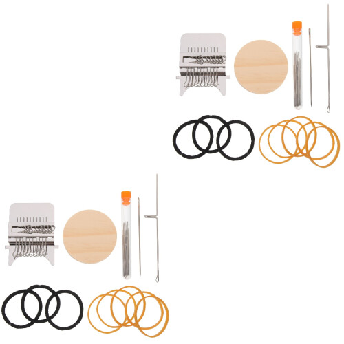 2Sets Handliches Mini Webrahmen Kit Bunt Ideal Für DIY Kleidung 2