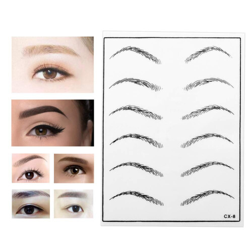 5Pcs Soft Silicone Face Eyebrow Tattoo Practice Skin with Realistic Texture for Microblading 1