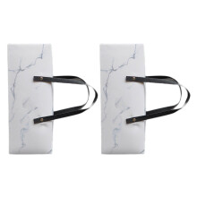 2Pcs White Marble Cake Box Container Portable for Party Favors