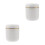 2Pcs Compact Mini Desk Trash Can White PP with Press Lid for Bathroom 10