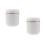 2Pcs Compact Mini Desk Trash Can White PP with Press Lid for Bathroom 9