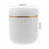 2Pcs Compact Mini Desk Trash Can White PP with Press Lid for Bathroom 5