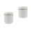2Pcs Compact Mini Desk Trash Can White PP with Press Lid for Bathroom 8