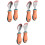3Sets Baby Essbesteck Silikon- Orange & Bruchsicher 3