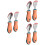 3Sets Baby Essbesteck Silikon- Orange & Bruchsicher 6