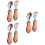 3Sets Baby Essbesteck Silikon- Orange & Bruchsicher 7