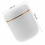 2Pcs Compact Mini Desk Trash Can White PP with Press Lid for Bathroom 4