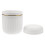 2Pcs Compact Mini Desk Trash Can White PP with Press Lid for Bathroom 1