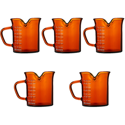5Stk Gelber -Messbecher Kaffeetasse Milchglas Leicht Und Robust 2