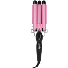 Ceramic Curling Iron Set with 3 Interchangeable Barrels and Intelligent Temperature Control, Pink