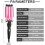 Ceramic Curling Iron Set with 3 Interchangeable Barrels and Intelligent Temperature Control, Pink 4