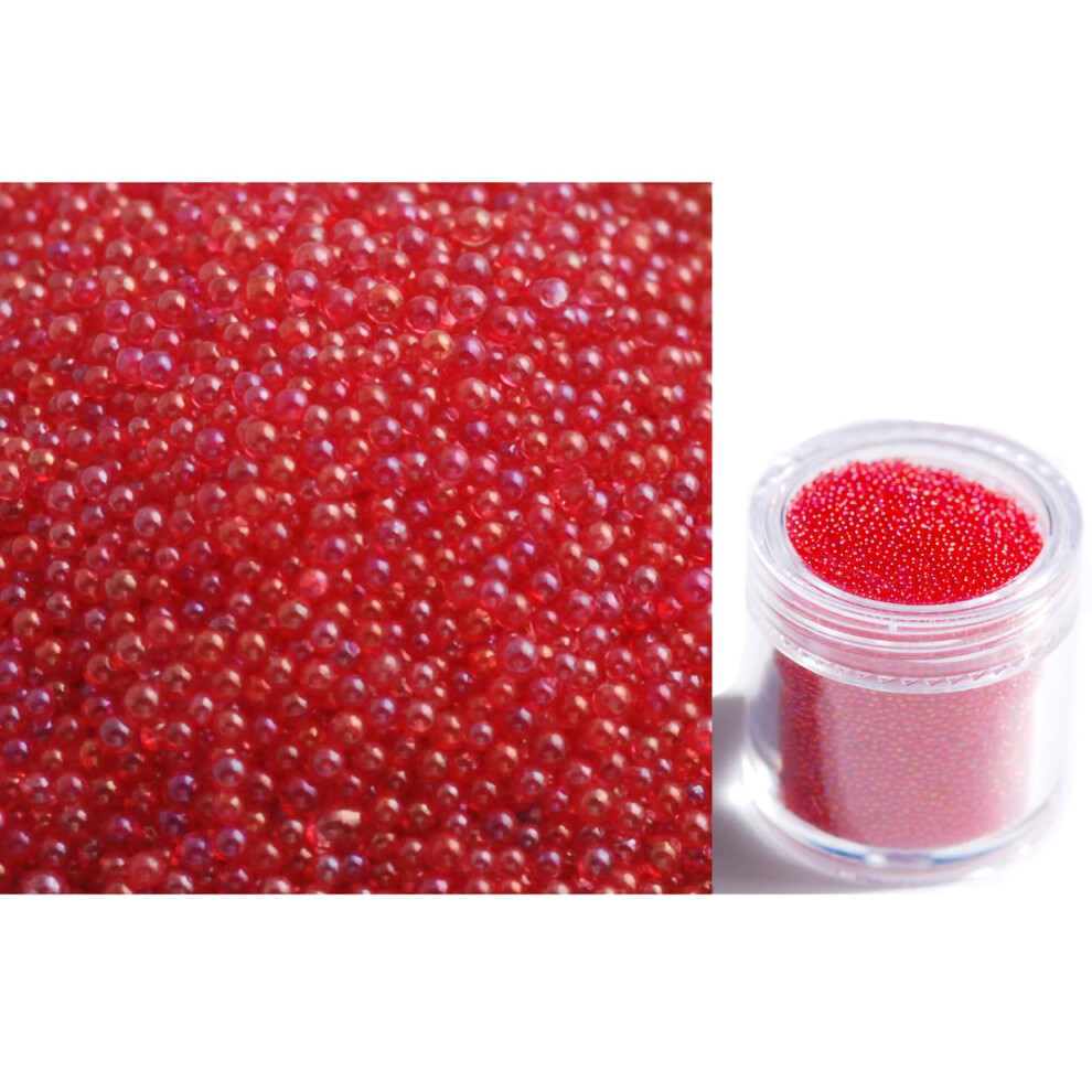 Nail Art Beads Shiny Colored Caviar Beads for DIY Manicure and Multiuse Craft Decoration