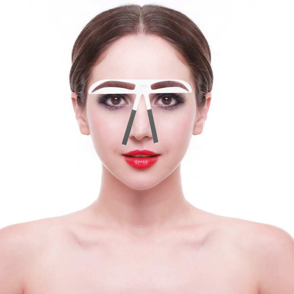 Stainless Steel Eyebrow Ruler Stencil for Precise Brow Symmetry and Mapping, Falling Tail Shape