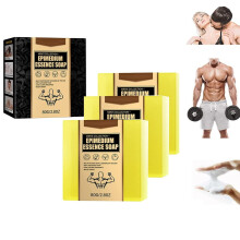 Men's Intimate Soap with Epimedium Essence, All Natural Bar for Private Care and Lasting Scent