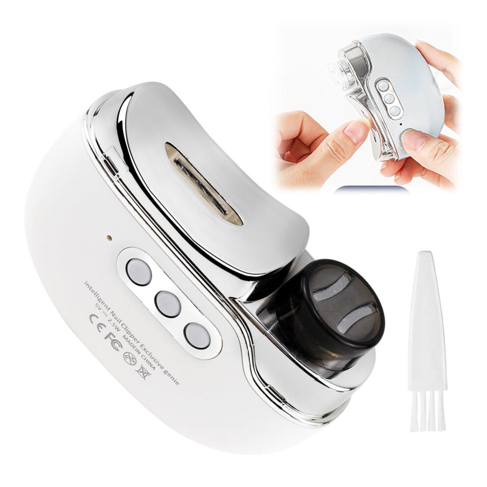 Light 3In1 Electric Nail Clipper With Led And Collector, Rechargeable Nail Trimmer For All Ages