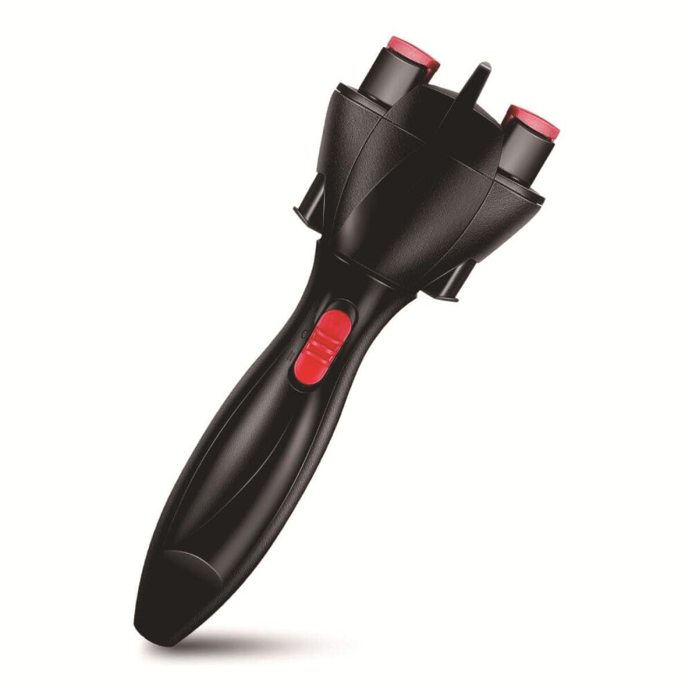 Black Automatic Hair Braider With 360 Rotation, Ergonomic Grip, Battery Powered,