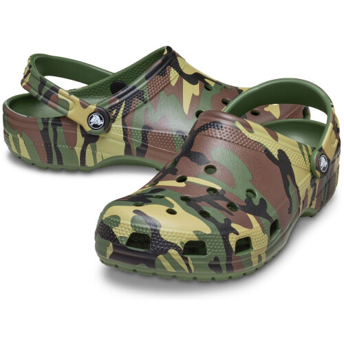 Crocs (, ) Crocs Classic Camouflage EVA Men's Army Green Clogs 2