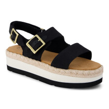 (, ) TOMS Giana Textile Women's Black Beachside Sandals