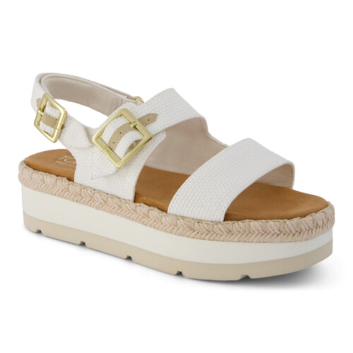 Toms (, ) TOMS Giana Textile Women's White Beachside Sandals