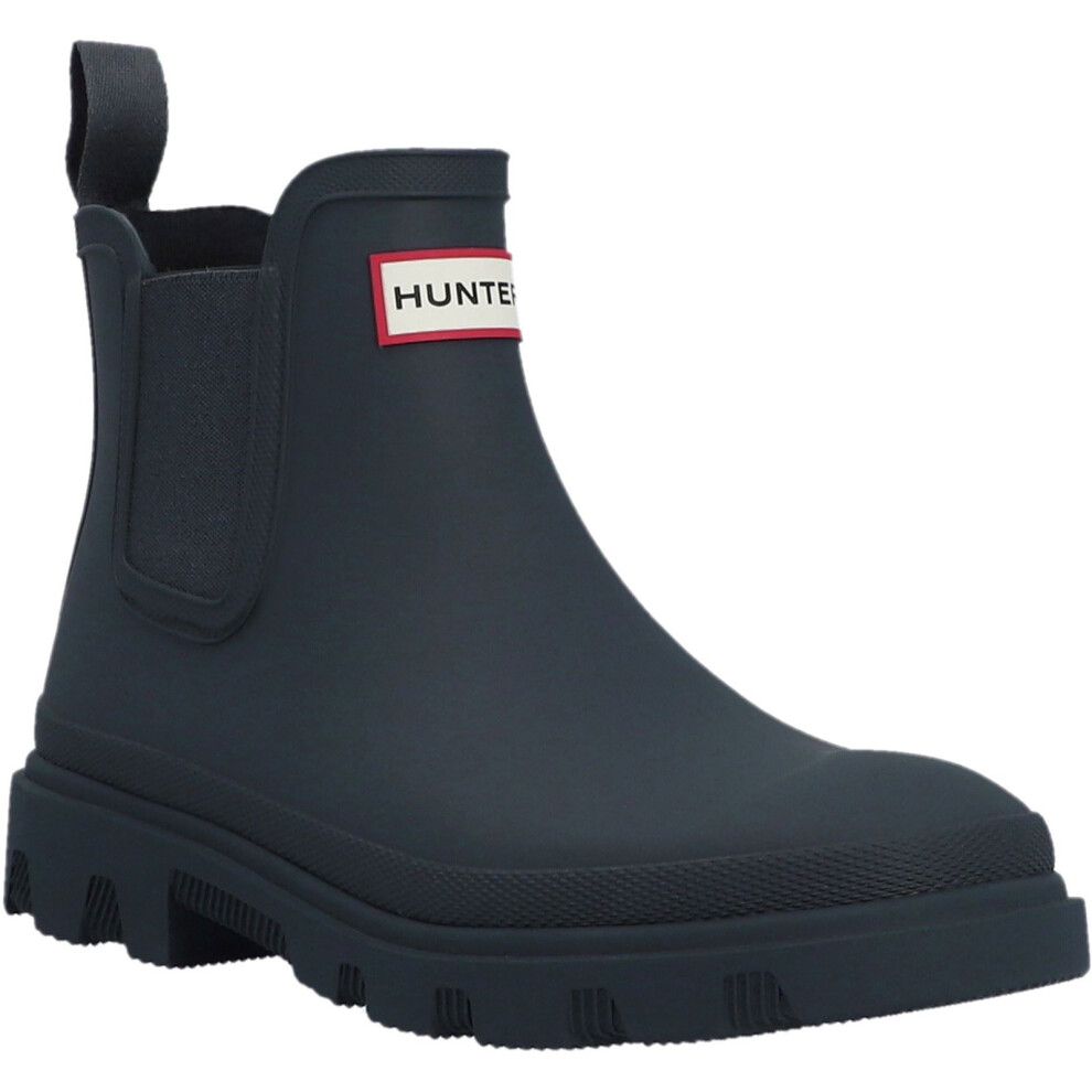 Hunter (, ) Downpour Chelsea Rubber Men's Navy Wellington Boots