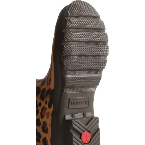 Hunter (, ) Hunter Original Short Leopard Boot Rubber Women's Leopard Print/Chocolate Brown Wellington Boots 2