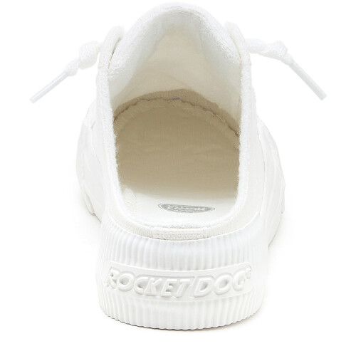 ROCKET DOG (, ) Rocket Dog Cheery Mule Canvas Textile Women's White Mules 1