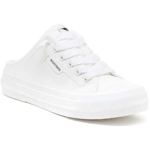 ROCKET DOG (, ) Rocket Dog Cheery Mule Canvas Textile Women's White Mules