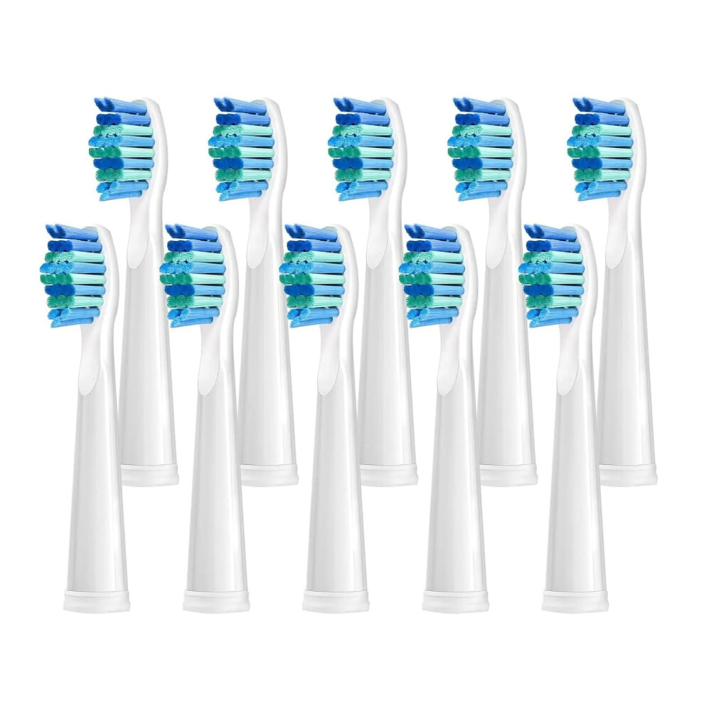 Electric Toothbrush Replacement Heads for SEAGO, Soft Bristle Sonic Heads White 10 Pack