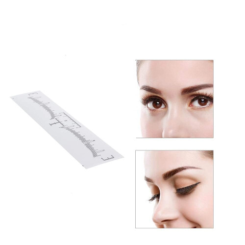 Eyebrow Ruler Stickers 10pcs Set for Precise Brow Mapping and Microblading Golden Ratio Guide 2
