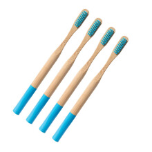Bamboo Toothbrush Set, Soft Bristles for Adults, Ergonomic NonSlip Grip, Eco Friendly Travel Blue