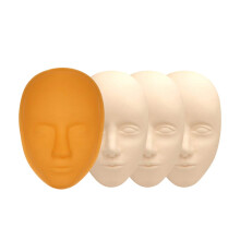 Permanent Makeup Practice Skin 5D Silicone Head with Base for Microblading Eyebrow Lips Training