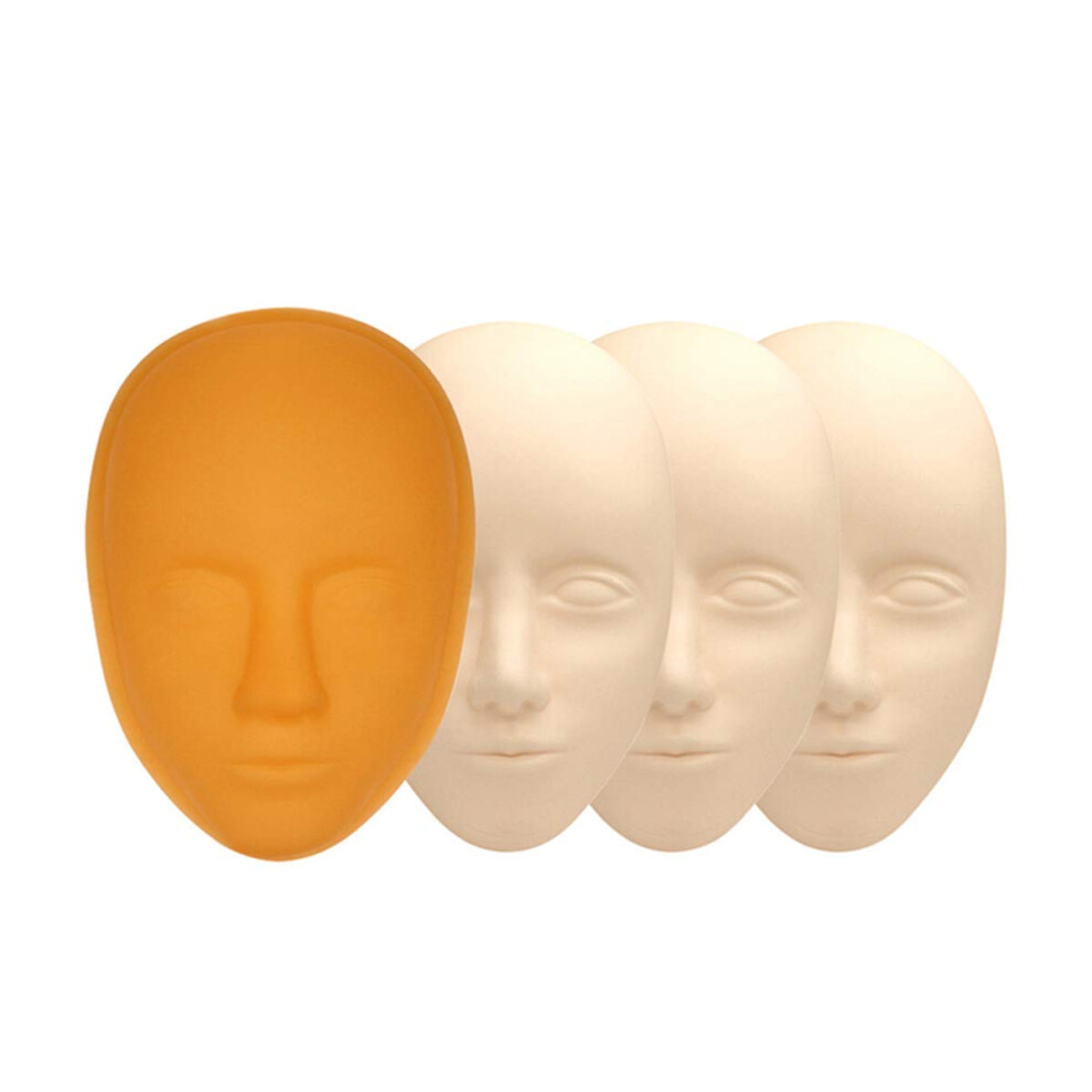 Permanent Makeup Practice Skin 5D Silicone Head with Base for Microblading Eyebrow Lips Training