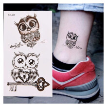 Water Activated Temporary Tattoo Sticker for Women Easy Removal Festival Party Fake Body Art Black