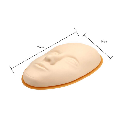 Permanent Makeup Practice Skin 5D Silicone Head with Base for Microblading Eyebrow Lips Training 1