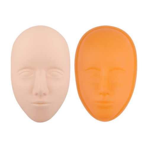 Permanent Makeup Practice Skin 5D Silicone Head with Base for Microblading Eyebrow Lips Training 2