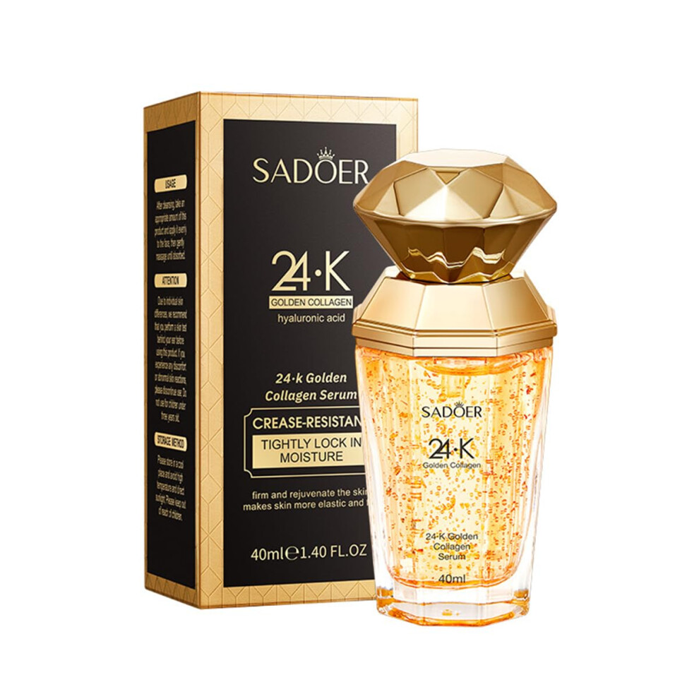 Gold 24K Collagen Anti Aging Face Serum With Hyaluronic Acid For Firming, Hydration And Radiance