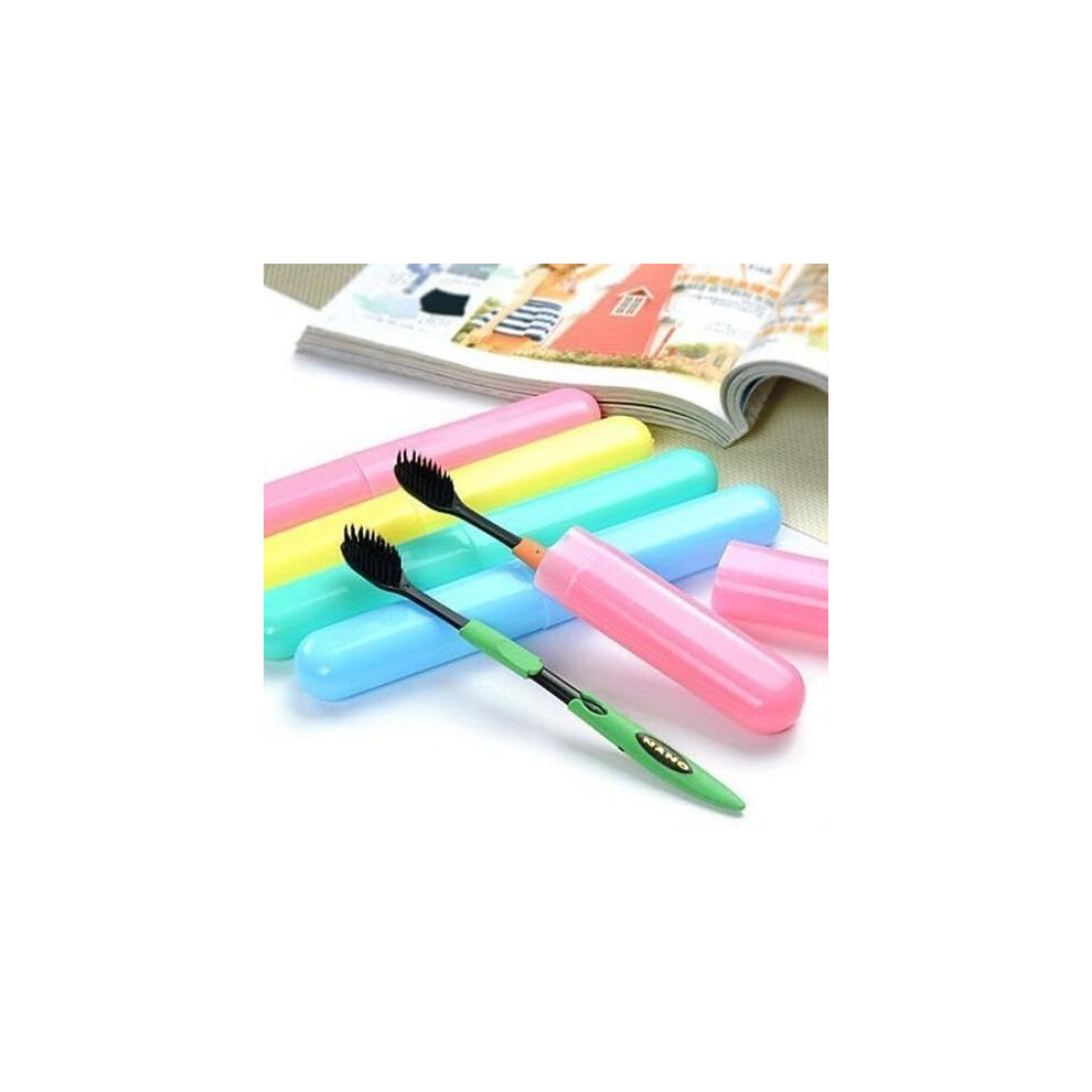 4 Pack Travel Toothbrush Case with Ventilated Dustproof Cover for Hygienic Storage at Home or Trip